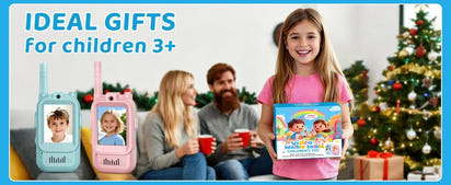 2pcs Video Walkie Talkie Video Intercom HD Rechargeable Voice Fonts One-Click Call Cartoon Voice Changer Christmas Gift for Kids