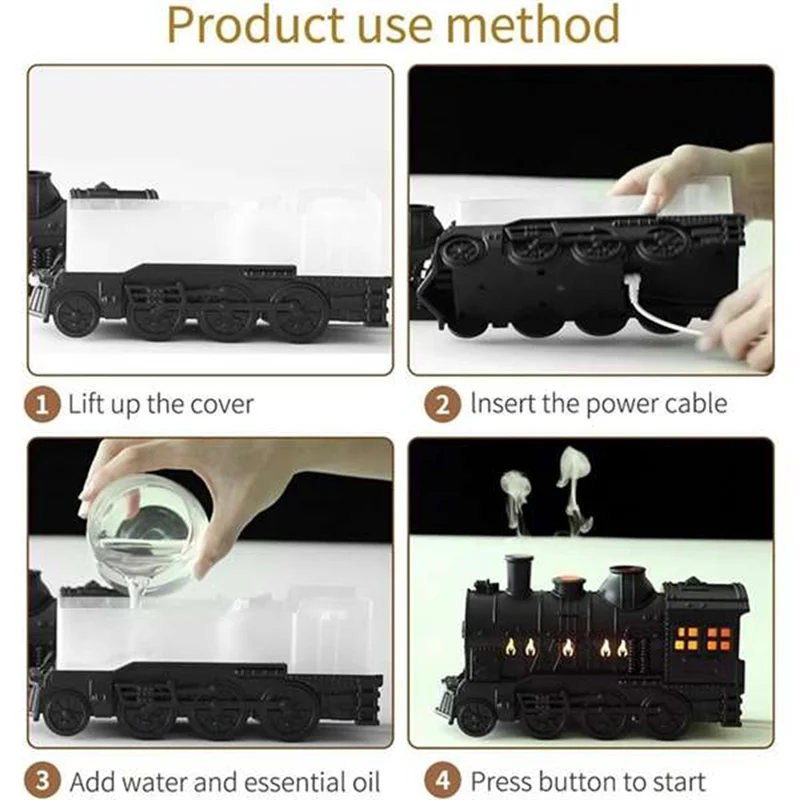 SteamGlow™ Train Humidifier & Essential Oil Diffuser